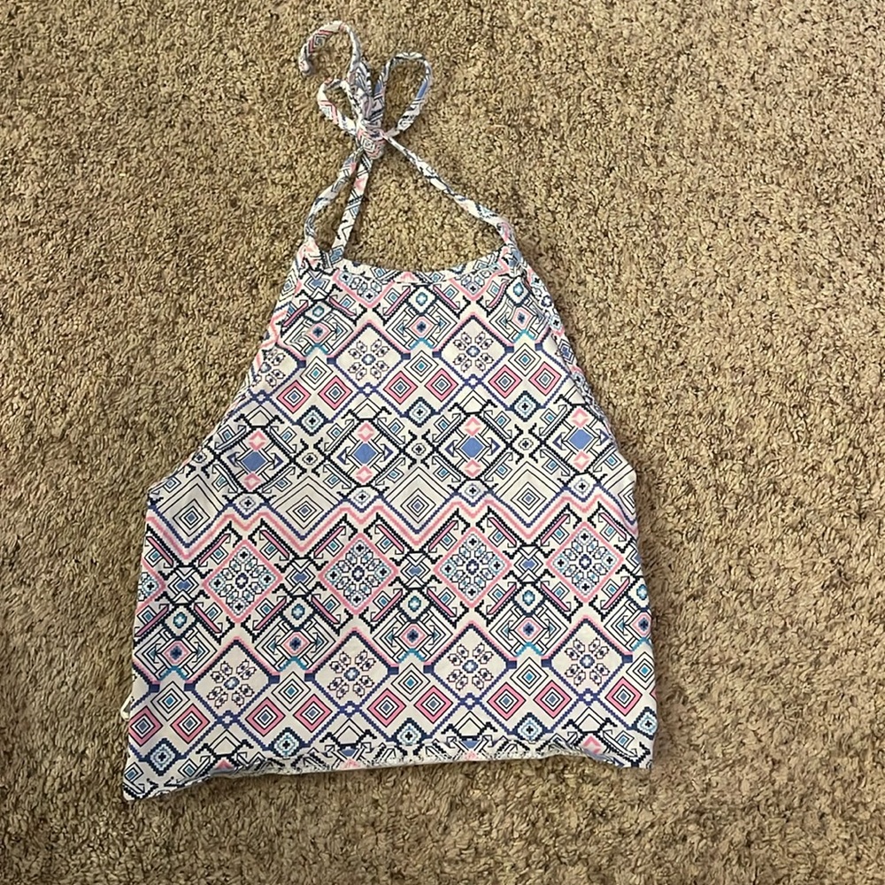 Multi-color halter top, size medium